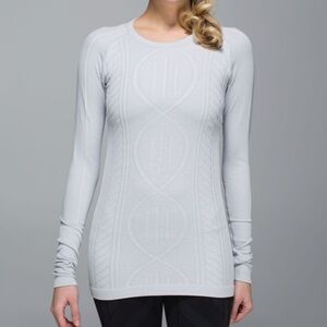 Lululemon‎ Rest Less Pullover  Heathered Silver Spoon Size 8